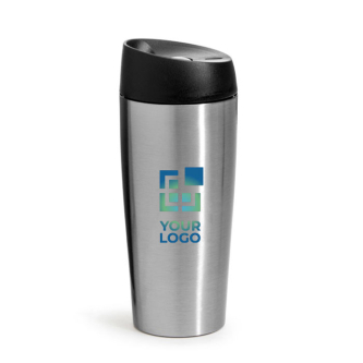 Verre à emporter à double paroi compatible avec machines à café 400ml avec zone d'impression