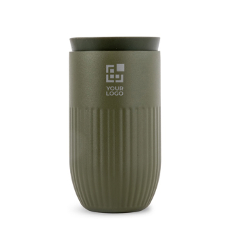 Gobelet isotherme en acier inoxydable avec couvercle à bouton 320 ml