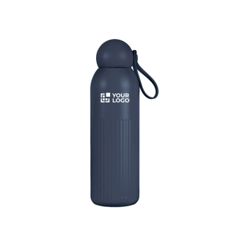 Gourde isotherme en acier monochrome avec bouchon rond à anse 500 ml