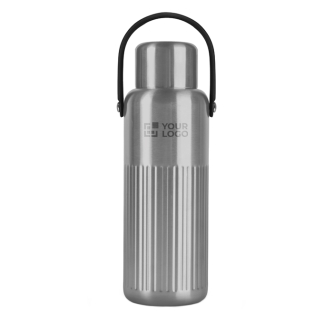 Thermos en acier inoxydable recyclé avec bouchon servant de tasse 1L