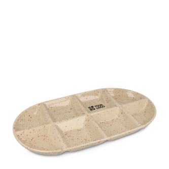 Plateau en céramique artisanale à motif moucheté Sagaform