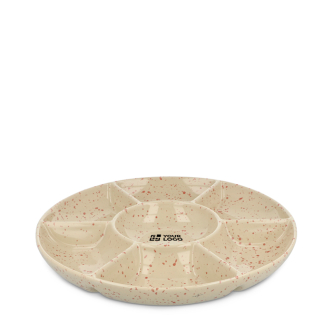 Assiette en céramique artisanale au motif moucheté Sagaform