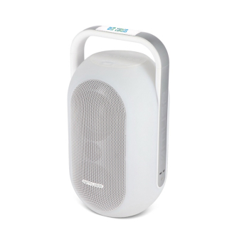 Enceinte blanche avec lumière multicolore et poignée Muse