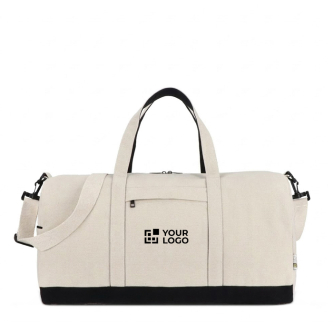 Sac de voyage en coton et polyester avec poche avant et latérale