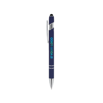 Stylo en aluminium recyclé avec clip robuste et encre bleue