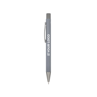 Stylo en aluminium au toucher doux, corps fin et encre noire