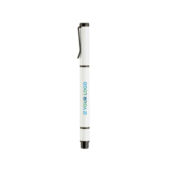 Stylo en métal avec encre bleue et marqueur jaune 2 en 1 avec zone d'impression