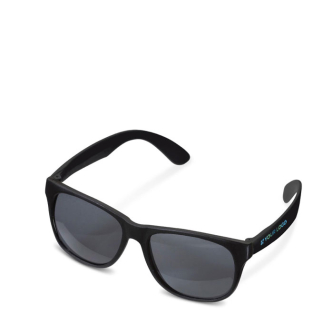 Lunettes de soleil néon avec montures noires protection UV400 avec zone d'impression