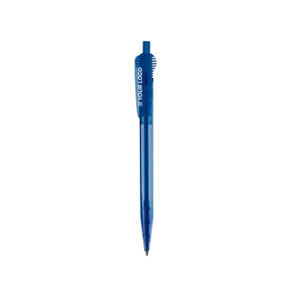 Stylo en plastique transparent avec clip original avec zone d'impression