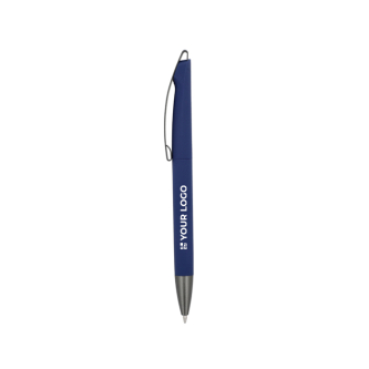 Stylo à bille rotatif en plastique à surface douce et encre bleue