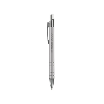 Stylo en aluminium avec finition mate et 5 anneaux argentés avec zone d'impression