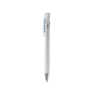 Stylo personnalisé en plastique et métal avec détails colorés avec zone d'impression