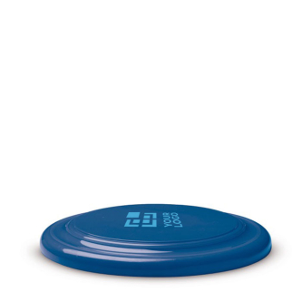 Frisbee en plastique avec design unicolore pour personnalisation avec zone d'impression