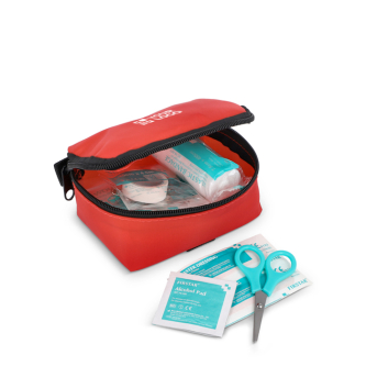 Trousse de premiers secours avec velcro conforme norme européenne