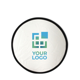 Frisbee pliable nylon disponible en plusieurs couleurs avec pochette avec zone d'impression