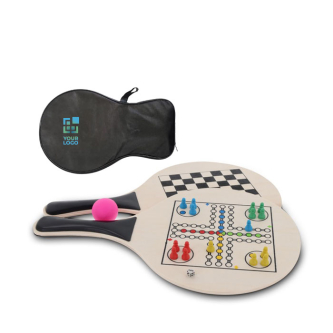 Set de 2 raquettes avec design pour 2 jeux différents avec zone d'impression