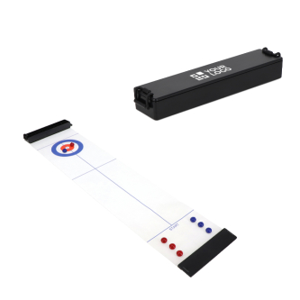 Jeu compact de curling de table portable avec boîte de rangement