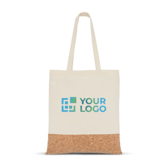 Tote bag en coton avec base en liège 170 g/m²