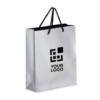 Sac cadeau en papier avec anses et intérieur noir 24x10x30 cm