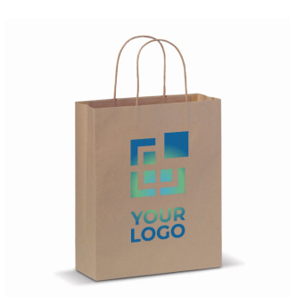 Sac moyen en papier certifié FSC fabriqué dans l'UE 90 g/m² avec zone d'impression