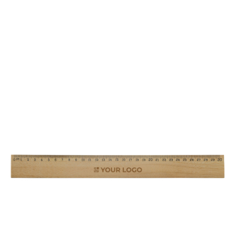 Règle en bois de cèdre avec échelle métrique jusqu’à 30 cm