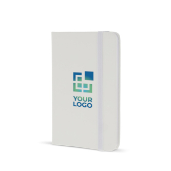 Carnet en PU de plusieurs couleurs vives avec pages lignées FSC A6 avec zone d'impression
