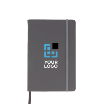 Carnet en RPET et PU de couleurs vives avec pages lignées FSC A5 avec zone d'impression