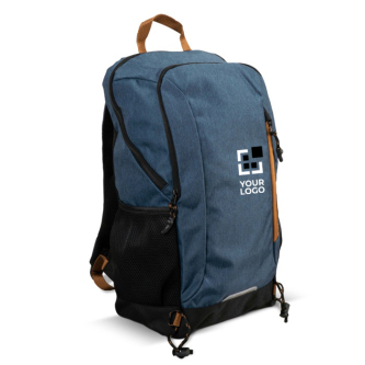 Sac à dos pour ordinateur en RPET avec détails réfléchissants 17'' avec zone d'impression