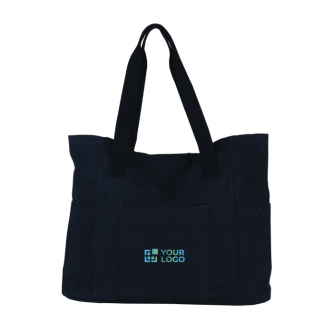 Sac de courses en toile recyclée avec effet lavé 290 g/m2 avec zone d'impression