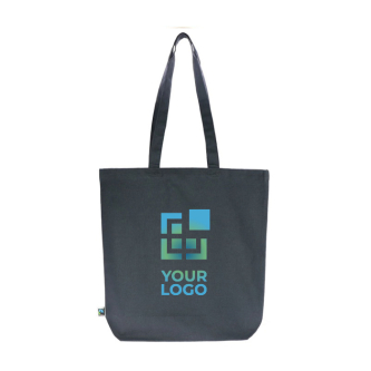 Sac Fairtrade en couleurs neutres avec capacité de 12 kg 270 g/m2 avec zone d'impression