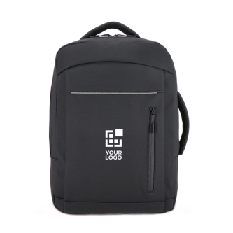 Sac à dos pour PC en similicuir avec sangle pour valise 15,6''