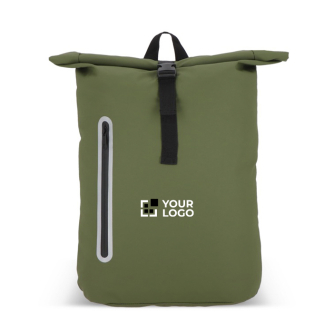 Sac à dos rolltop en PU avec détails réfléchissants 20L