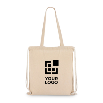 Sac 2 en 1, tote bag et sac à cordon en coton OEKO-TEX 140 g/m²