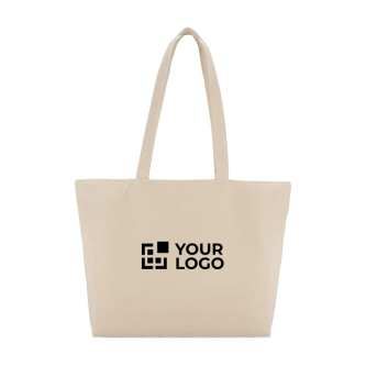 Sac en coton OEKO-TEX avec fermeture éclair 320 g/m²