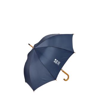 Parapluie multicolore avec poignée courbée en bois Ø103