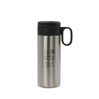 Gobelet en acier inoxydable avec couvercle servant de tasse 400ml avec zone d'impression