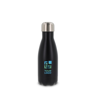 Gourde en inox à double paroi avec bouchon argenté 260ml avec zone d'impression