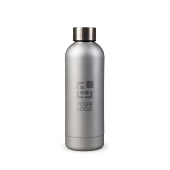 Gourde à double paroi en acier inoxydable avec finition mate 500ml avec zone d'impression