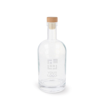 Gourde durable en verre avec couvercle FSC 1L avec zone d'impression
