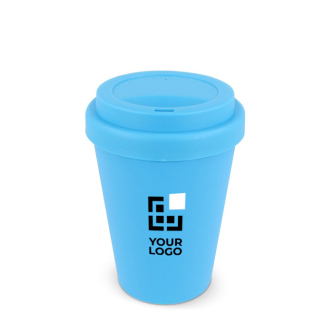 Gobelet à emporter en plastique recyclé aux couleurs vives 250ml avec zone d'impression