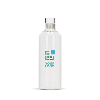 Bouteille en verre borosilicaté avec bouchon flexible en verre 750ml