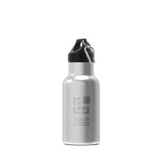 Gourde en acier inoxydable avec revêtement en poudre 350ml avec zone d'impression