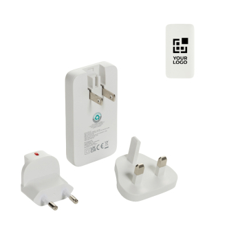 Chargeur plat ultra-fin avec prises voyage et USB-C 65 W