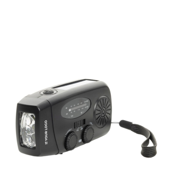 Radio de secours multifonction en ABS recyclé avec manivelle 1 800 mAh