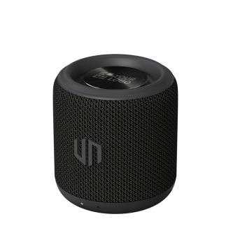 Enceinte en matériaux recyclés avec microphone intégré