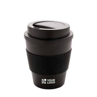 Mug à emporter avec couvercle vissé avec zone d'impression