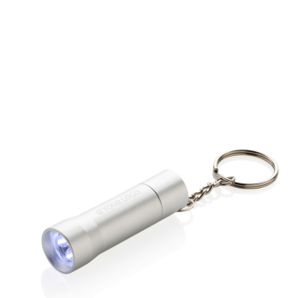 Porte-clés lampe torche en aluminium recyclé avec LED 15 lumens