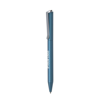 Stylo twist en aluminium recyclé à encre bleue Dokumental®