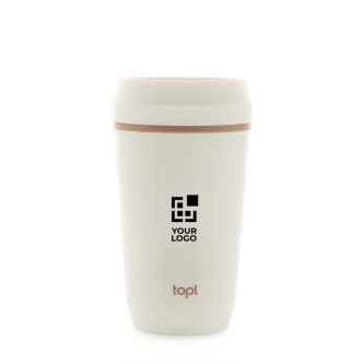 Mug isotherme en plastique recyclé avec couvercle 360° Topl 350 ml