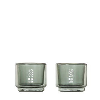 Tasses à espresso empilables double paroi en verre 45 ml AdHoc Impact